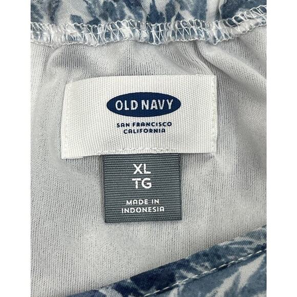 Old Navy Floral Chiffon Maxi Dress Blue Womens Size Large Beachy Sheer Boho - Picture 3 of 16